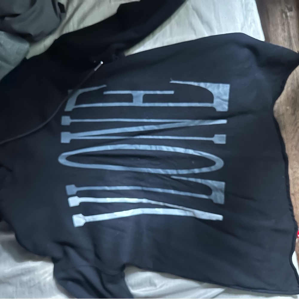 VLONE Black Hoodie with Gray Logo